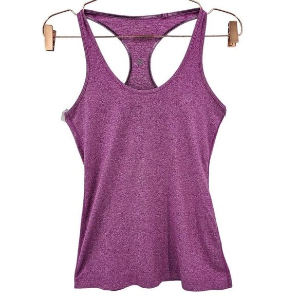 Lululemon Cool Racerback in Heathered Purple Athletic Tank Top - Picture 3 of 9